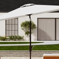 thumbnail image 4 of SAFAVIEH Kamen 6.5' X 10' Market Patio Umbrella, White, 4 of 5