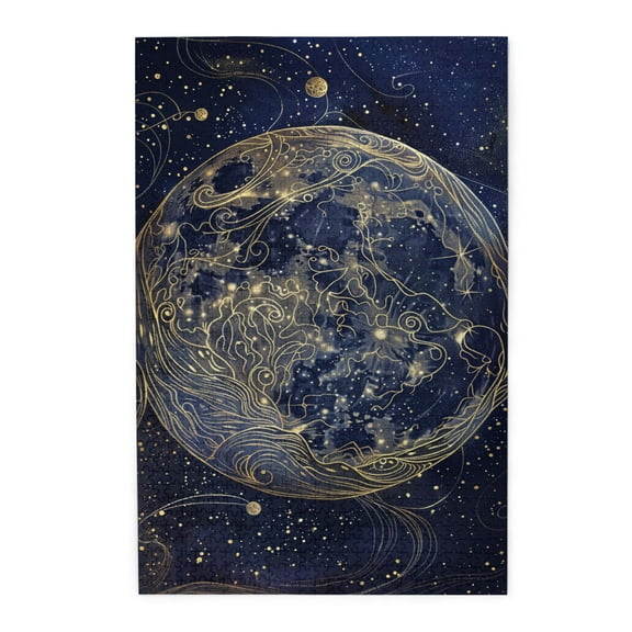 1000 PCS Fantasy Universe Moon Puzzles For Adults 1000 Pieces,Wonderful Imagination,Enjoy The Puzzle Solving Process,Modern Art Moon Wooden Jigsaw Puzzles,Adult Puzzle,Home Wall Decor