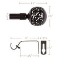 thumbnail image 6 of H.VERSAILTEX Single Retractable Curtain Rod for Windows 66"-120"，3/4 Inch Diameter Carved Hollow Ball Tail,Bronze, 6 of 7