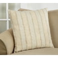 thumbnail image 4 of Fennco Styles Cottage Stripe Patched Fringe 22 x 22 Inch Throw Pillow Case â€“ Ivory Throw Pillow Case, 4 of 4