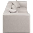 thumbnail image 5 of Meridian Furniture Cube Cream Vegan Leather 3-Pc. Modular Sofa, 5 of 9