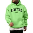 thumbnail image 2 of Wyobmus Men's Fashion Hoodies Sweatshirts Casual Fashion Solid Pullover Long Sleeve Hoodie With Pocket Sweatshirts Blue, 2 of 4