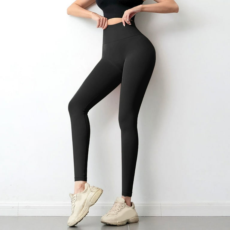 Pants For Women Trendy Mid Waist Yoga Leggings Workout Running Tights  Pocket Yoga Cotton Yoga Harem Slit Womens Pants