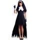 thumbnail image 1 of Fiesta de Halloween Monja Cruz inversa Irregular Borde elástico Vestido largo XL JAMW Sencillez, 1 of 5
