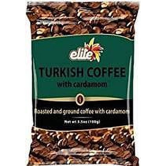 Elite Turkish Coffee with Cardamon 3.5 oz (pack of 6)