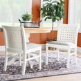 thumbnail image 2 of Pemberly Row Mid Century Wood Woven Chair in White (Set of Two), 2 of 9