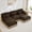 Brown, variant on Noble House Carola Leopard Print Chenille 2-Seater Sofa, Modular Sectional Couch with Tassel Trim, Beige
