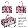 thumbnail image 2 of Large Capacity Tote Bag,Pink and Black Of Leopard Print Handbag Fashion Luxury Tote Bag,15.7"x13"x 5.1" Inches,Laptop Compatible, 2 of 6