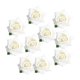 thumbnail image 1 of 10 piezas de flores artificiales de franela rosa cabezas de flores de bricolaje para bodas en casa crema Sunnimix Cabeza de flor, 1 of 8