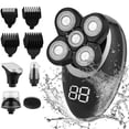 thumbnail image 1 of Rasoir Rotatif pour Hommes Rasoir Électrique Rasoir Humide et Sec Étanche IPX7 Tondeuse Électrique 4D pour Barbe Tondeuse de Précision Écran LED, 1 of 9
