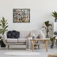 thumbnail image 2 of Stupell Industries Abstract Paint Splatter Composition Abstract Painting Gray Floater Framed Art Print Wall Art, 31 x 25, 2 of 9