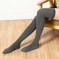 thumbnail image 5 of Spencer 2 Pairs Women Thigh High Socks Extra Long Knit Warm Stockings over the Knee High Boot Socks Leg Warmers "Black", 5 of 9