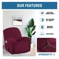 thumbnail image 4 of CNKOO Housse Extensible en Velours pour Fauteuil Inclinable 1 Pce Housse Douce pour Fauteuil Inclinable Housse de Fauteuil Inclinable Protecteur de Fauteuil Inclinable pour Fauteuil Inclinable - Bleu Paon, 4 of 7