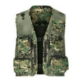 thumbnail image 3 of ZVNAΖH Men's Camouflage Outdoor Work Safari Fishing Travel Photo Cargo Vest Multi Pockets Breathable Waistcoat Jacket, 3 of 5