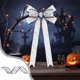 thumbnail image 1 of Cinta de poliéster laminada para Halloween, 5 cm de ancho, diseño de telaraña, calavera de calabaza, plateada y negra, duradera, tejida para manualidades | Decoración para fiestas, envoltura de, 1 of 6