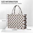 thumbnail image 3 of Large Capacity Tote Bag,White Buffalo Pattern Handbag Fashion Luxury Tote Bag,15.7"x13"x 5.1" Inches,Laptop Compatible, 3 of 6