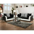 thumbnail image 3 of Flash Furniture Riverstone Implosion Black Velvet Loveseat with Black & White Frame, 3 of 3