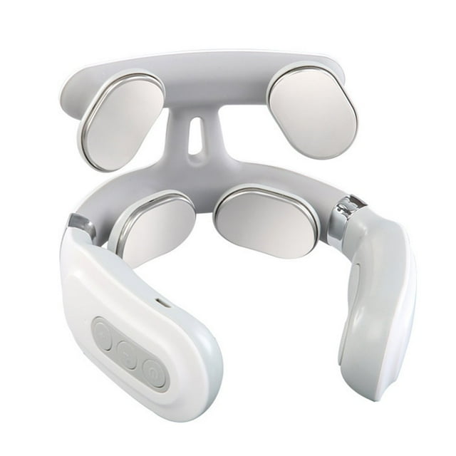 4-Head Cervical Spine Massager Strength Adjustment USB Rechargeable Intelligent Pulse Heating Neck Massager Neck Care