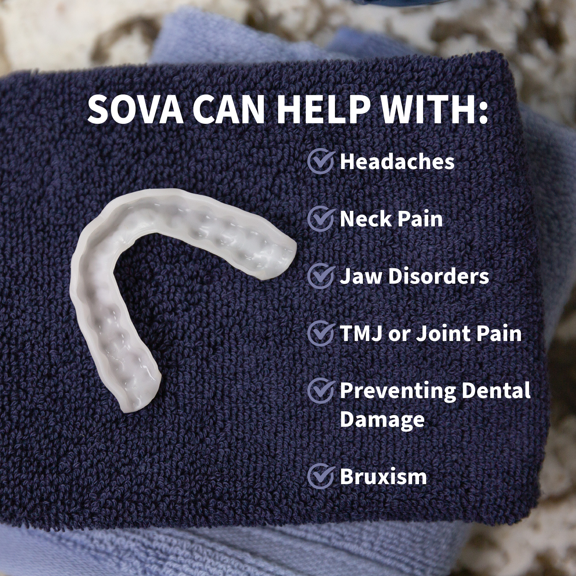 SOVA Night Guard - Protects Against Nighttime Teeth Grinding & Clenching
