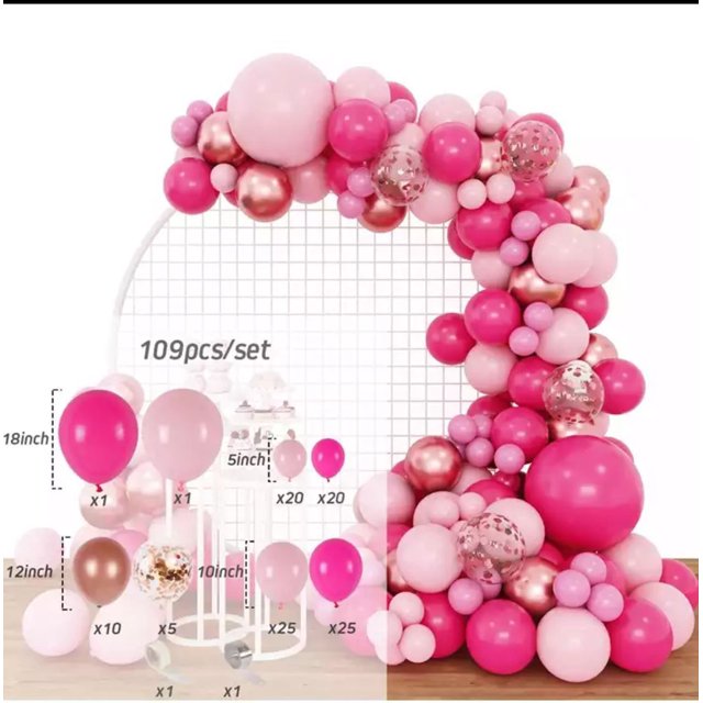 Juego de globos de cumpleaños, decoración para fiestas, globos, diseño de escena de boda, arco de cadena de globos