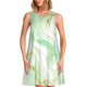 thumbnail image 1 of Balery Green And Gold Abstract Marble Vestidos de verano para mujer con estampado: vestido holgado sin mangas, vestido playero informal y cómodo para días calurosos., 1 of 7