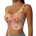 thumbnail image 2 of Fuzoiu Yellow Flowers Print Women's Sports Vest,U-Back Sports Tank,Gym Vests,Athletic Sleeveless Shirts,Exercise Undershirts,Yoga, Gym, and Dance Wear-Small, 2 of 8