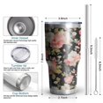 thumbnail image 6 of 30oz Pioneer Flower Tumblers Stainless Steel Tumbler with Lid and Straw,Vacuum Insulated Double Wall Travel Tumbler Cups Mug with Cleaning Brush for Coffee,Tea, 6 of 7