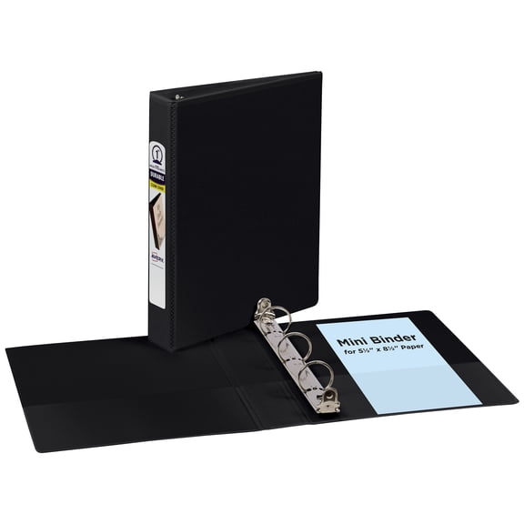 Avery Mini View Binder, 1" Round Rings, Black Binder (17167)