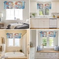 thumbnail image 3 of Curtain Valance for Windows, Ocean Theme Starfish Conch Coral Kitchen Valances Rod Pocket Short Curtains, Summer Time Beach Shell Window Valance for Bedroom Bathroom Living room 54x18in, 3 of 9