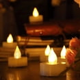 thumbnail image 4 of Candle Choice 12-Pack Indoor Outdoor Realistic Flameless Tealight Candles Battery Operated LED Tea Lights/Votives with Remote 1.5”x1.5” Party Wedding Birthday Holiday Home D?cor Centerpiece Gift, 4 of 5