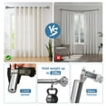 thumbnail image 5 of Urbanest Door Knob Manhattan 1" 5/8" Double Drapery Curtain Window Rod Set - 48" to 84", Brushed Steel, 5 of 6