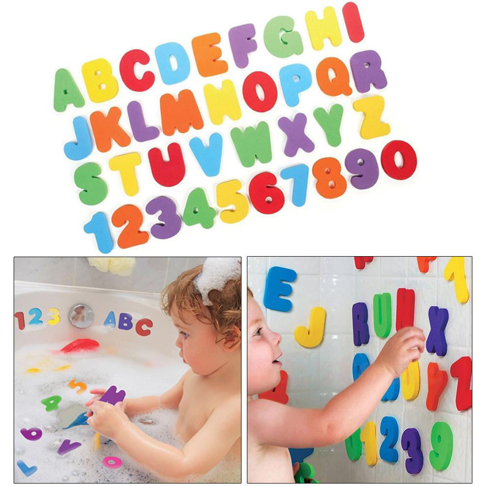 Bath Toys 36pcs Kids Foam Number Letters Bath Toddler tub Early Education Toy t 
