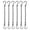 Black, variant on YAMB 6 Pack 11.4 Inch Black Metal Hanging Chains, Anti-Rust Iron Plant Hanger with S Hooks, Adjustable Length Heavy Duty Flower Pot Hanging Strap for Outdoor Bird Feeder Wind Chime Decor