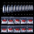 thumbnail image 2 of Nail Art Kit 500pcs False Nail Tips Ballerina Half Cover Nails With 3 Nail Files 1 Cuticle Pusher 1 Nail Clipper Nail Art Polish Manicure Tools (Clear), 2 of 6