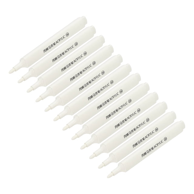 Uxcell Acrylic Paint Marker Pens, Acrylic Paint Pens Waterproof Paint Art Marker Pen Water Based Paint Pen, for DIY Craft White