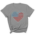 thumbnail image 2 of HOMADLES Men Flag Graphic Tee Independence Day Crewneck Muscle Stretch T Shirt Short Sleeve Gray S, 2 of 5