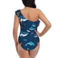 thumbnail image 5 of Honeii Ocean Floor Animals for women's one-piece swimsuit featuring a chic one-shoulder design experience elegance and style in the water-XX-Large, 5 of 6