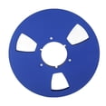 thumbnail image 1 of 1/4 10,5 pulgadas Carrete de cinta vacío 3 orificios Carrete de recogida de cinta de sonido universal para grabación Máquina de recogida de carrete abierto Azul, 1 of 10