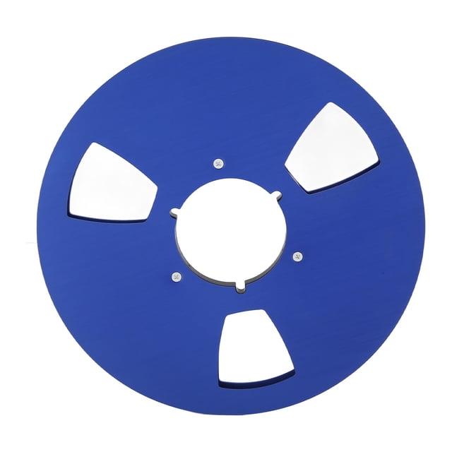 1/4 10,5 pulgadas Carrete de cinta vacío 3 orificios Carrete de recogida de cinta de sonido universal para grabación Máquina de recogida de carrete abierto Azul