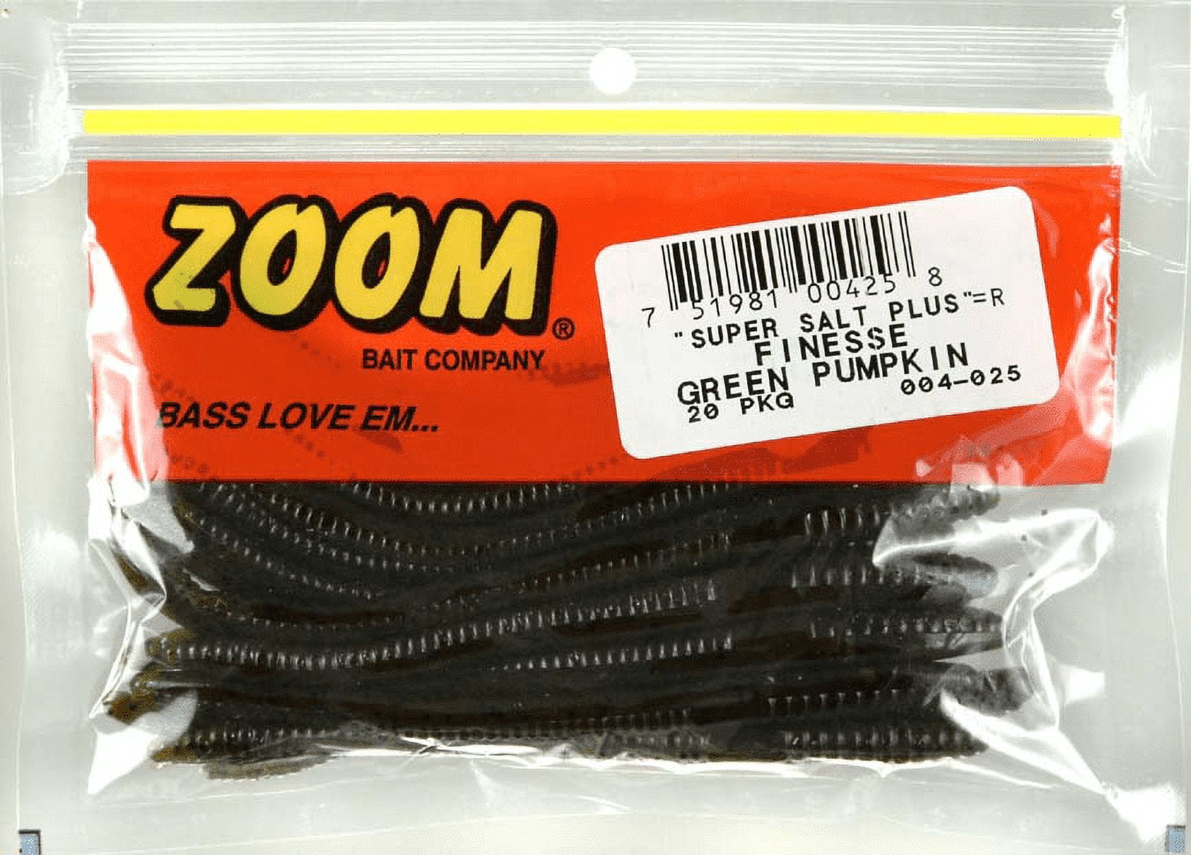 (2 pack) Zoom Finesse 4.5'' Green Pumpkin 20pk