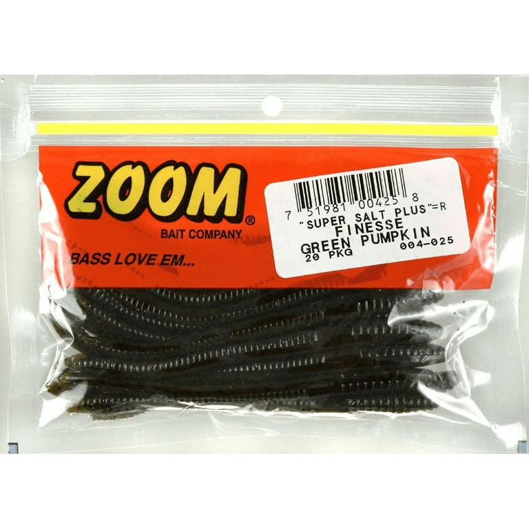 Zoom Finesse 4.5'' Green Pumpkin 20pk - Walmart.com