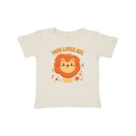 

Inktastic Papa Loves Me- cute lion Gift Baby Boy or Baby Girl T-Shirt