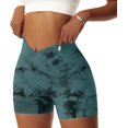 thumbnail image 1 of Vertvie Pantalones cortos de gimnasio para mujer, pantalones cortos de yoga con realce elásticos cruzados en V, mallas atléticas de cintura alta, 1 of 4