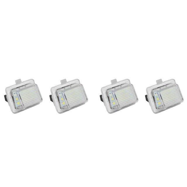 4 piezas de luz de matrícula de automóvil para W204/W212 W216 W221 W207 18 luces LED blancas para matrícula trasera
