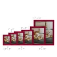 thumbnail image 3 of Grooved 3.5 in. x 5 in. Red Picture Frame Set (Set of 4), 3 of 6