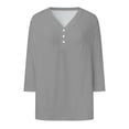 thumbnail image 4 of Women Blouses Women's plus Tees Ladies Ling Sleeve Tops Womens Summer Dress Tops Women's plus T Shirts Western Attire Woman Long Sleeve Tees Shirts Women Large Womens Extra Small Blouses Grey 2XL, 4 of 5
