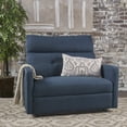 thumbnail image 2 of GDF Studio Alma Contemporary Upholstered Loveseat Recliner, Navy Blue Fabric, 2 of 12