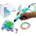 thumbnail image 1 of P1 3D Printing Pen with Display - Includes 3D Pen, 3 Starter Colors of PLA Filament, Stencil Book + Project Guide, and Charger, 1 of 6