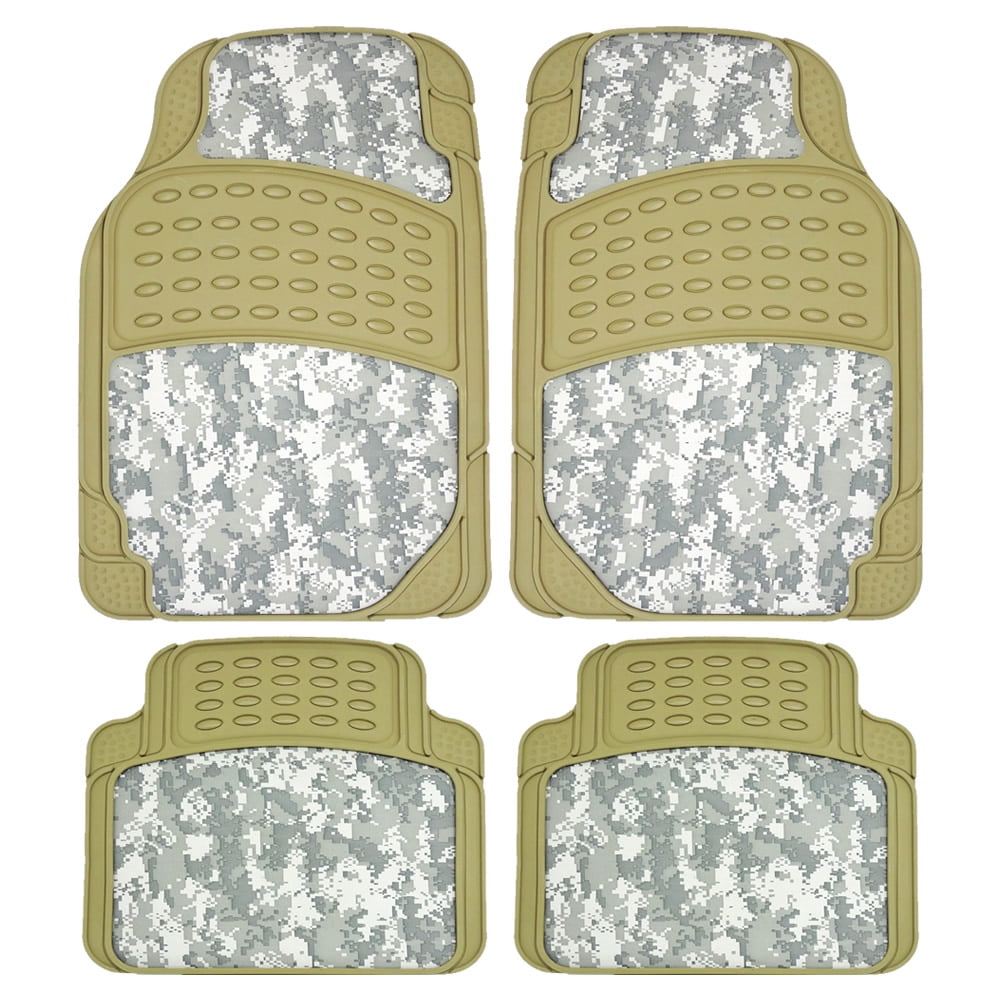 NEW 4 piece Beige Digital Hunting Camo All weather Front Rear Rubber