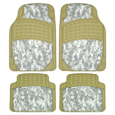 New 4 Piece Beige Digital Hunting Camo All Weather Front Rear
